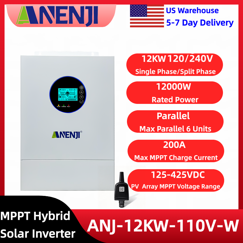 Charge Controller Solar - ANENJI 12KW Bölünmüş Faz Hibrit Güneş