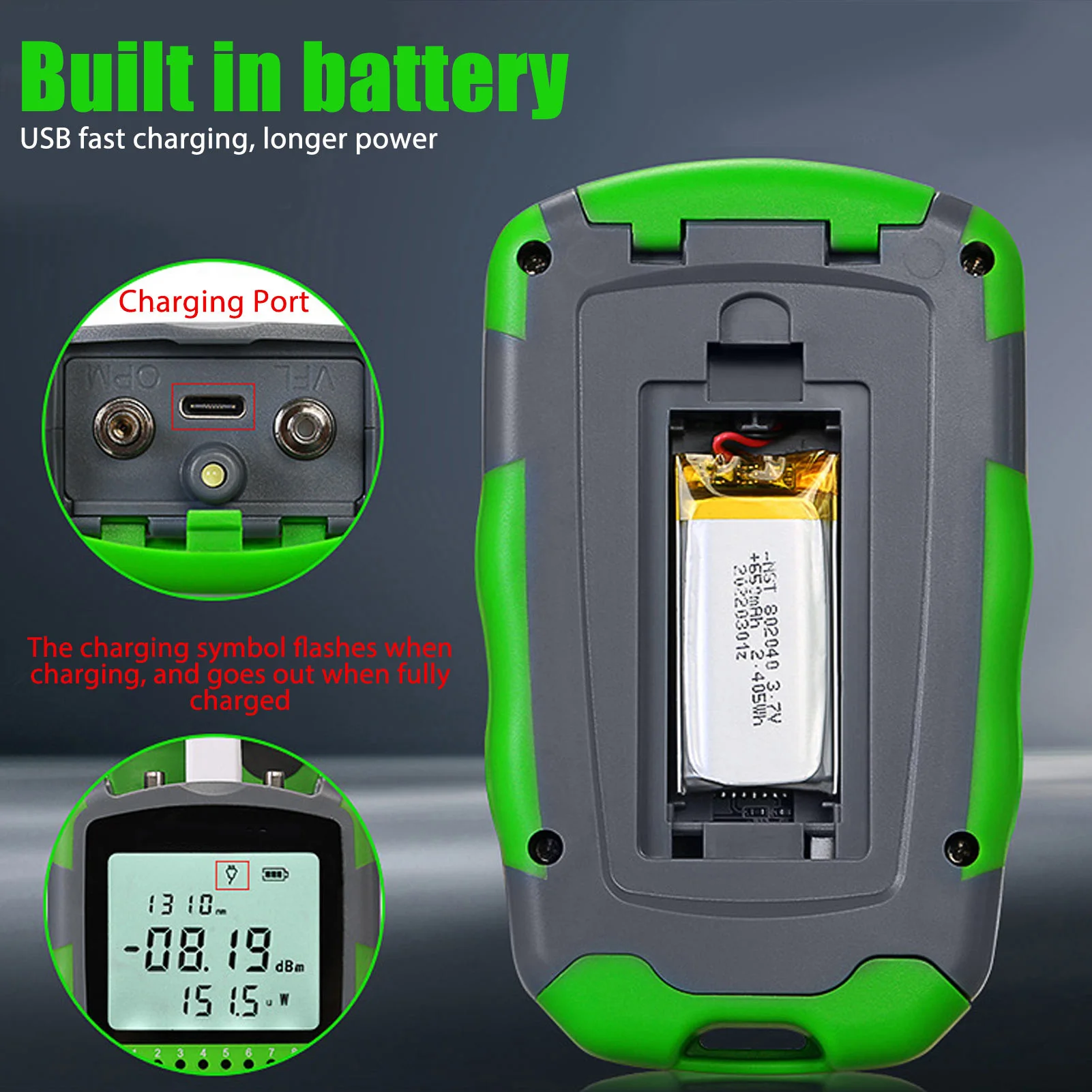 Energy Monitor Meter - Kırmızı Işık Optik Kablo Güç Test