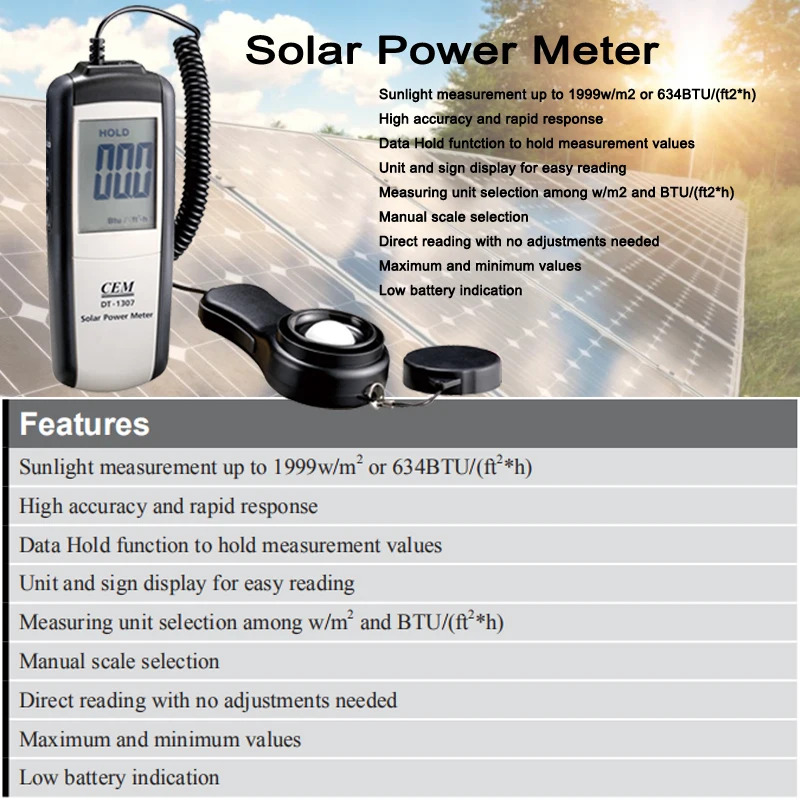 CEM DT-1307 Güneş Enerjisi Tes - Energy Monitor Meter incelemesi ve fiyatı