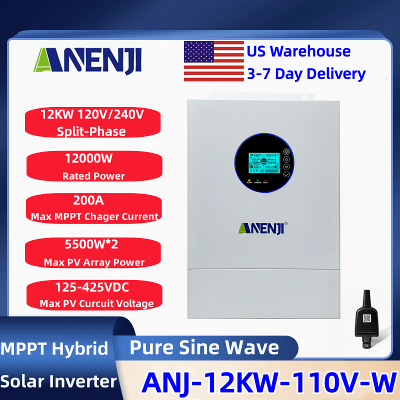 ANENJI Bölünmüş Fazlı 120V/240 - Charge Controller Solar incelemesi ve fiyatı