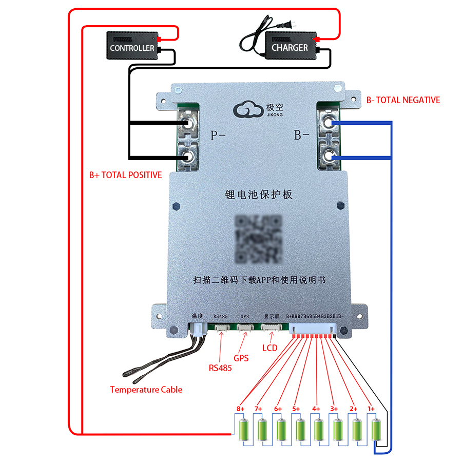 JK BMS 200A JK-B2A8S20P JKBMS  - Lithium Battery 12V incelemesi ve fiyatı