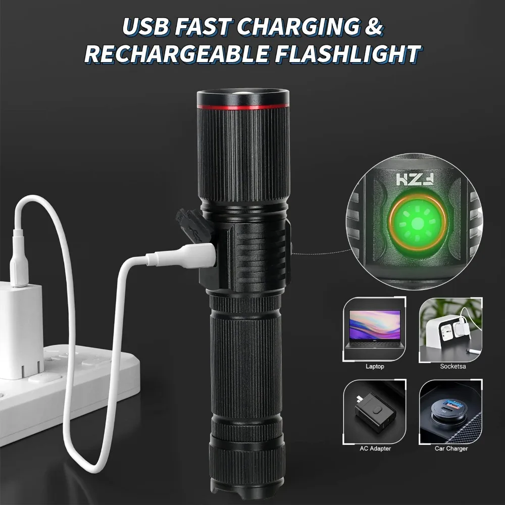 Güçlü LED El Feneri Tip C Şarj - Energy Monitor Meter incelemesi ve fiyatı
