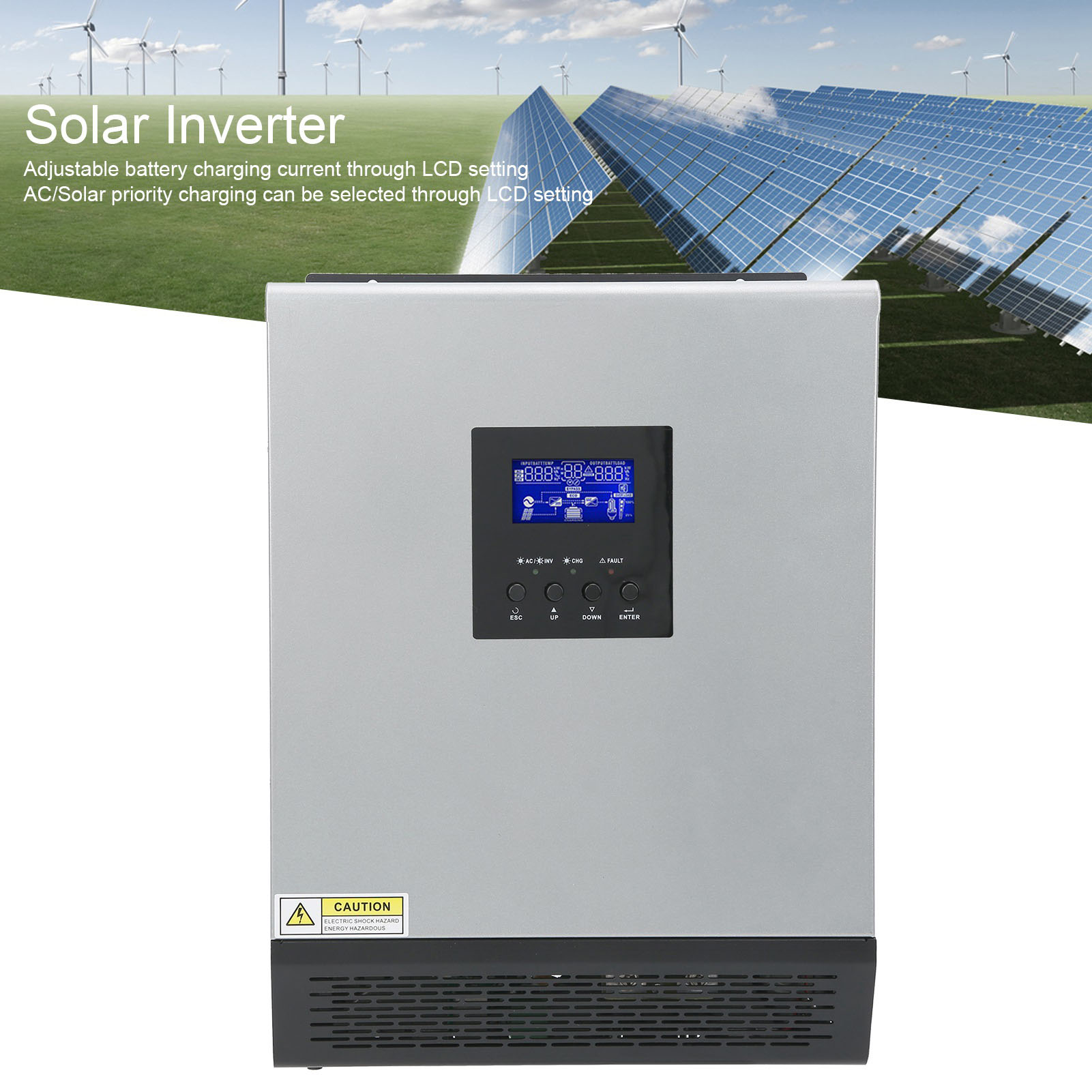 3KVA Hibrit Güneş İnvertörü 24 - Charge Controller Solar incelemesi ve fiyatı